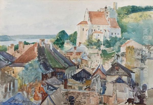 Kazimierz Nad Wisla Oil Painting by Leon Wyczolkowski