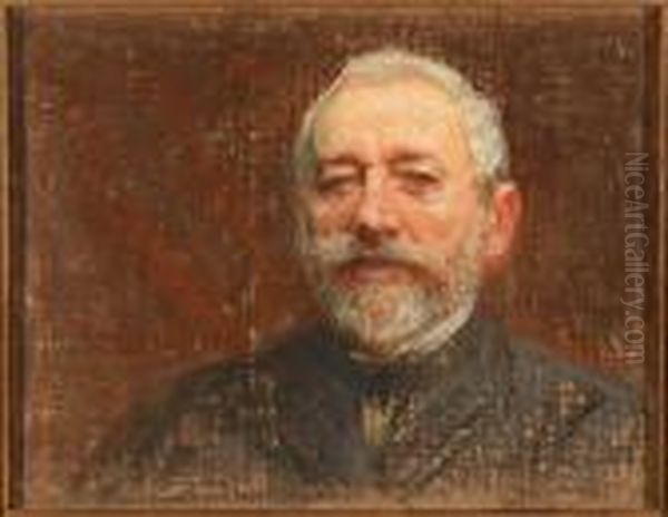 Portret Malarza Ludomira Benedyktowicza (1844 - 1926), 1909 R. Oil Painting by Leon Wyczolkowski