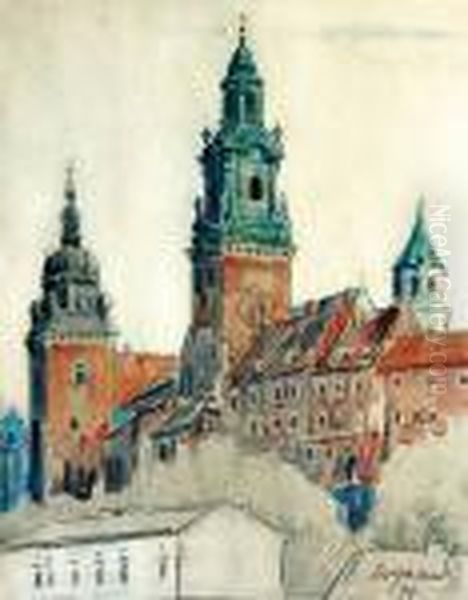 Widok Na Wawel by Leon Wyczolkowski