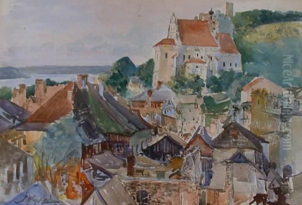 Widok Z Kazimierza, 1919 R. Oil Painting by Leon Wyczolkowski