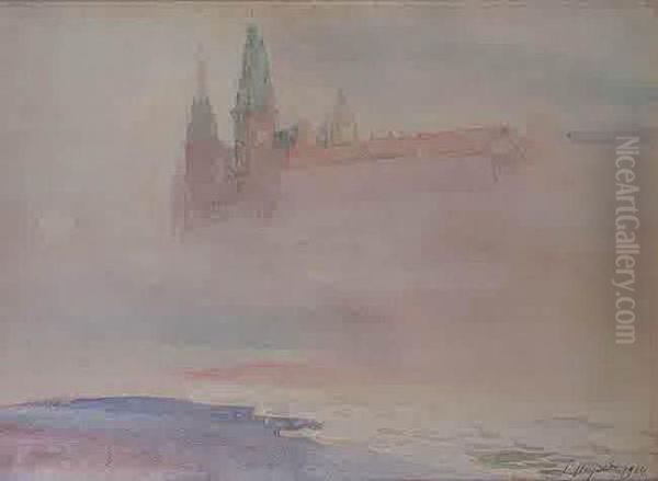 Wawel Oil Painting by Leon Wyczolkowski