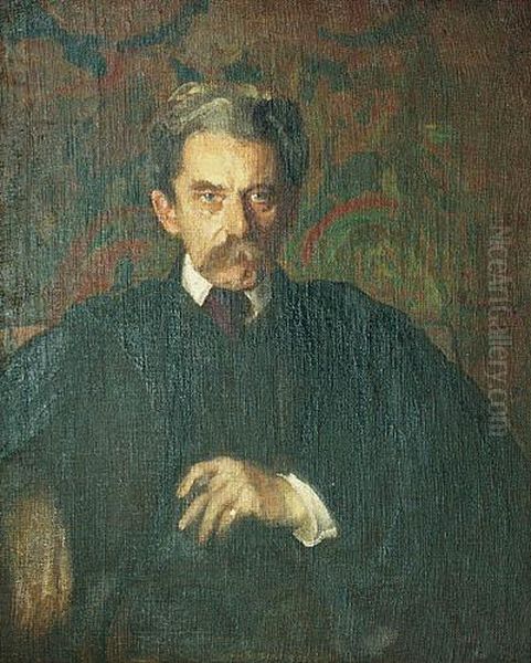 Portret Dr Zuk-skarzewskiego, Ok. 1906 R. Oil Painting by Leon Wyczolkowski