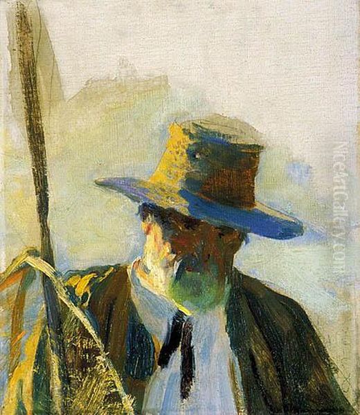 Rybak Oil Painting by Leon Wyczolkowski