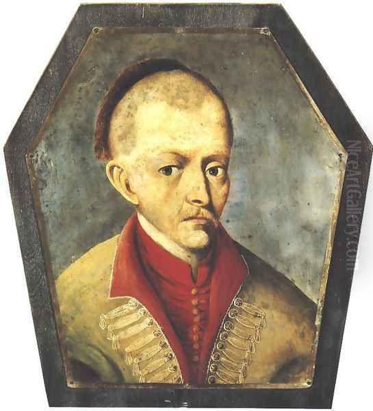 Coffin Portrait of Nobleman from the Region of Gostyn Oil Painting by Unknown Painter