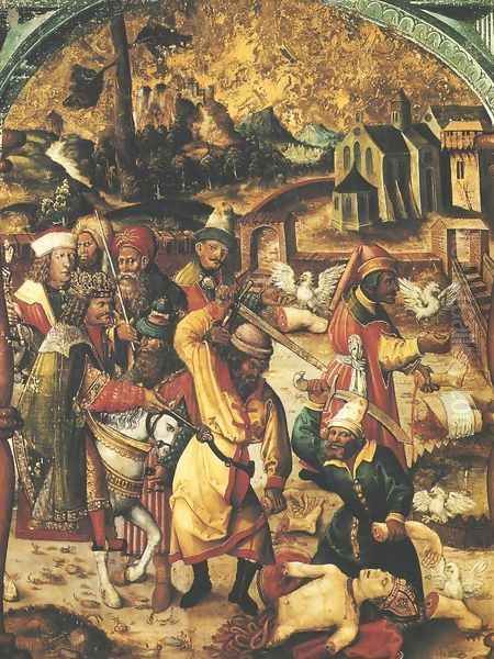 Slashing the Body of St. Stanislaw Oil Painting by Unknown Painter