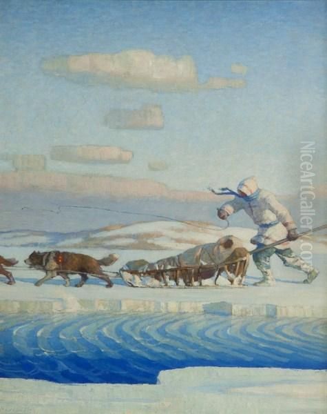 One January Afternoon Oil Painting by Newell Convers Wyeth