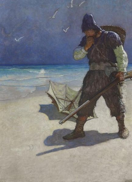 I Stood Like One Thunderstruck, Or As If I Had Seen An Apparition Oil Painting by Newell Convers Wyeth