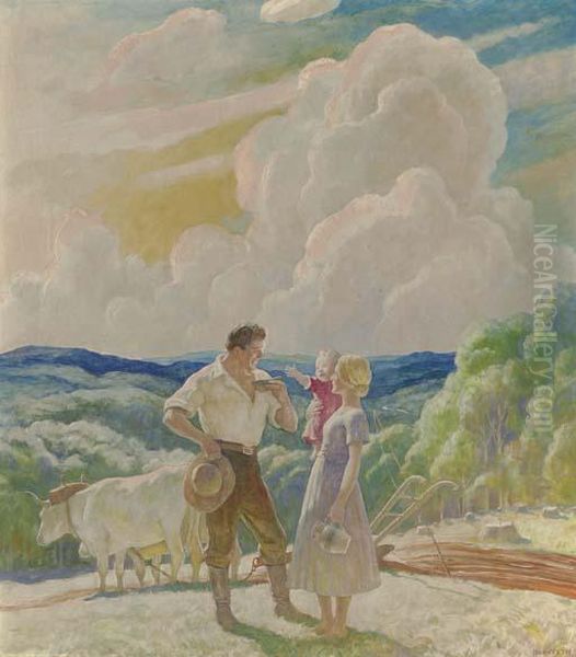 The Homesteaders Oil Painting by Newell Convers Wyeth