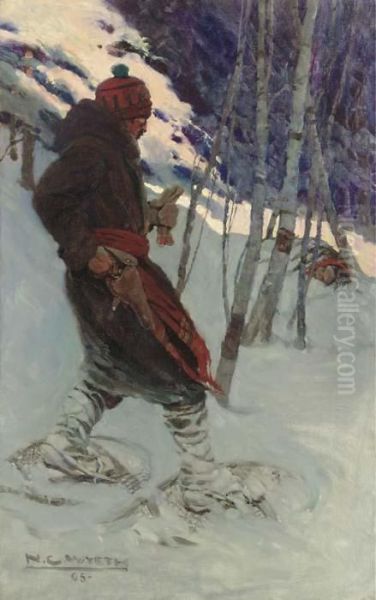 A Rounded Shape On A Little Hillside Caught His Eyes Oil Painting by Newell Convers Wyeth