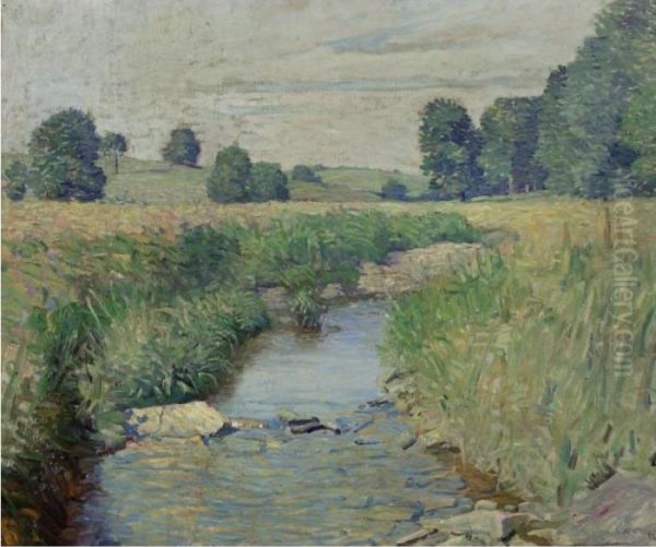 Brandywine Country Oil Painting by Newell Convers Wyeth