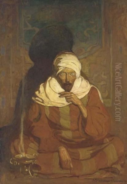 A Hindu Mystic Oil Painting by Newell Convers Wyeth