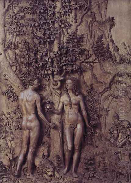 Adam and Eve Oil Painting by Unknown Painter