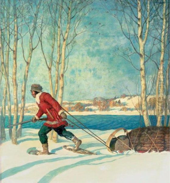 The Story Of Furs Oil Painting by Newell Convers Wyeth