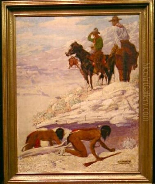 The Ambush
Bears Signature Oil Painting by Newell Convers Wyeth