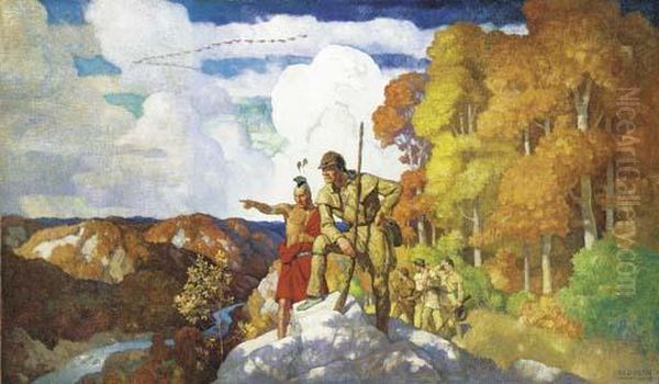 New Trails Oil Painting by Newell Convers Wyeth