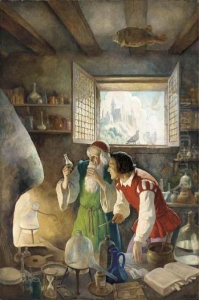 The Alchemist Oil Painting by Newell Convers Wyeth