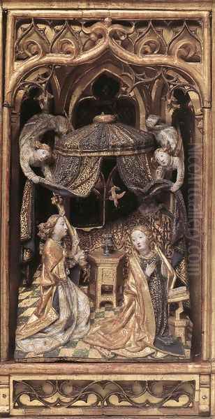 Annunciation Altarpiece Oil Painting by Unknown Painter