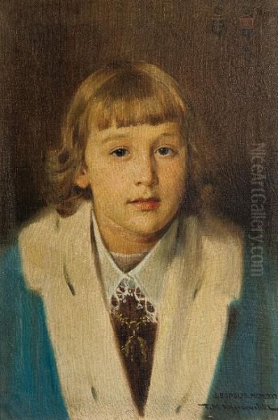 Portret Chlopczyka Oil Painting by Feliks M. Wygrzywalski