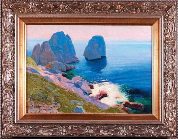 Widok Z Capri, 1923 R. Oil Painting by Feliks M. Wygrzywalski