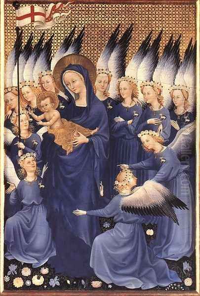 Wilton Diptych Virgin and Child with Angels Oil Painting by Unknown Painter