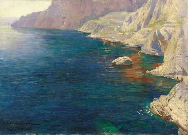 Capri - W Pelnym Sloncu Oil Painting by Feliks M. Wygrzywalski