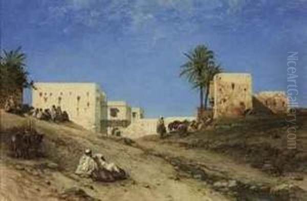 Bab Azoun ('gate Of Grief'), Algiers Oil Painting by William Wyld