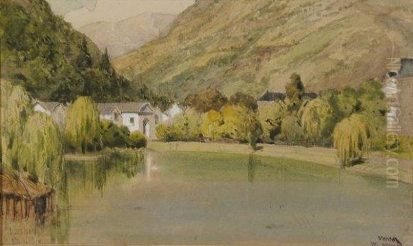 Vue De Luchon Oil Painting by William Wyld