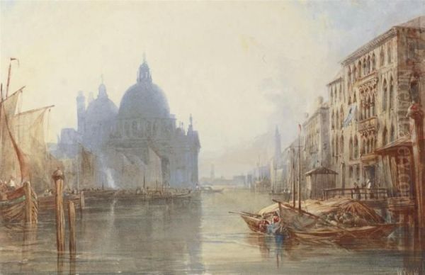 On The Giudecca, Venice Oil Painting by William Wyld