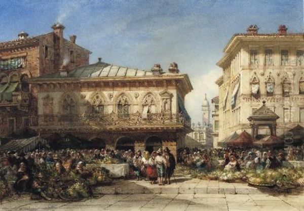 View Of Verona, Italy Oil Painting by William Wyld