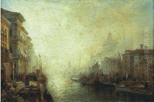 Venise : Le Grand Canal Vers L'eglise De La Salute Oil Painting by William Wyld