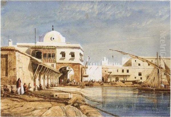 The Port Of Algiers Oil Painting by William Wyld