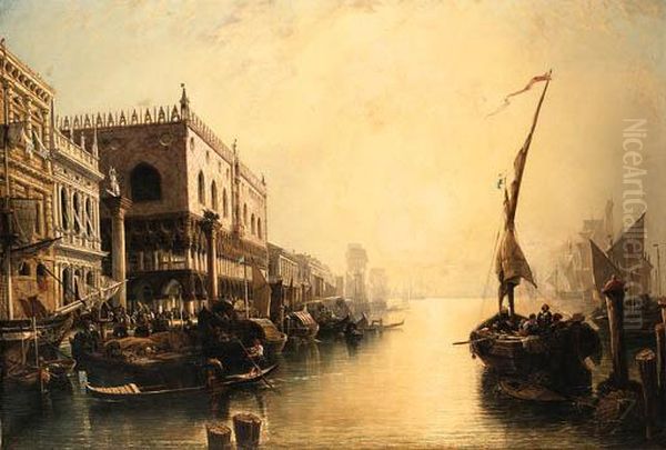 The Doge's Palace, Venice Oil Painting by William Wyld