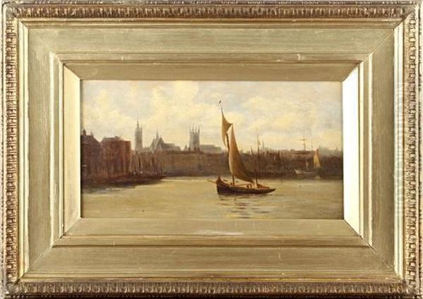 Boat On The Thames Oil Painting by William Lionel Wyllie