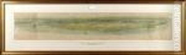 Extensive Panoramic View Of Portsmouth And Southsea Oil Painting by William Lionel Wyllie