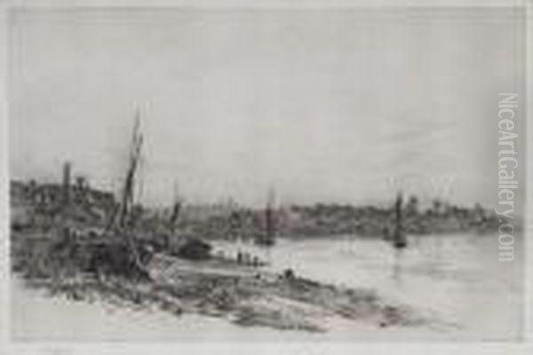 Upnor On The Medway Oil Painting by William Lionel Wyllie