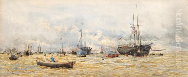 Gravesend Oil Painting by William Lionel Wyllie