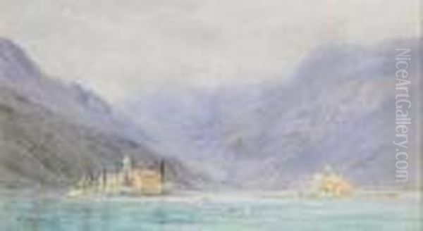 View On Lakemaggiore Oil Painting by William Lionel Wyllie