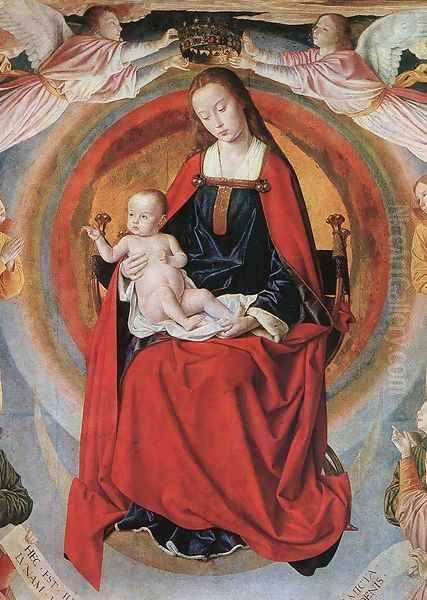 Madonna Enthroned with Saints Oil Painting by Unknown Painter