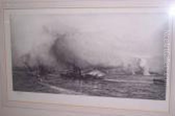 The Battle Of Jutland Oil Painting by William Lionel Wyllie