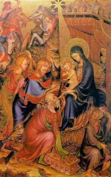 The Adoration of the Magi (Bargello Diptych) Oil Painting by Unknown Painter