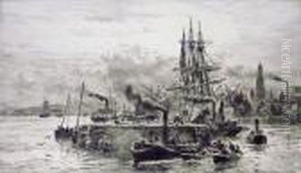 Greenock Oil Painting by William Lionel Wyllie