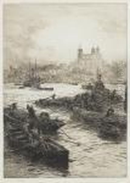 Tower Of London Oil Painting by William Lionel Wyllie