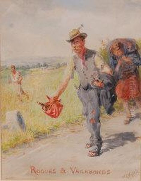 Rogues & Vagabonds Oil Painting by William Lionel Wyllie