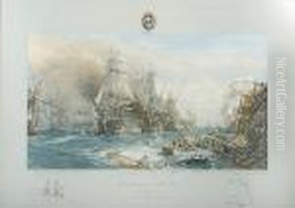 Trafalgar 2.30pm Oil Painting by William Lionel Wyllie