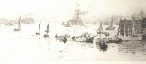 North Shields Oil Painting by William Lionel Wyllie