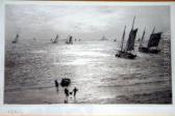 The Bay Of Mont St Michel Oil Painting by William Lionel Wyllie