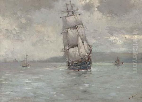 Running Up The Channel Oil Painting by William Lionel Wyllie