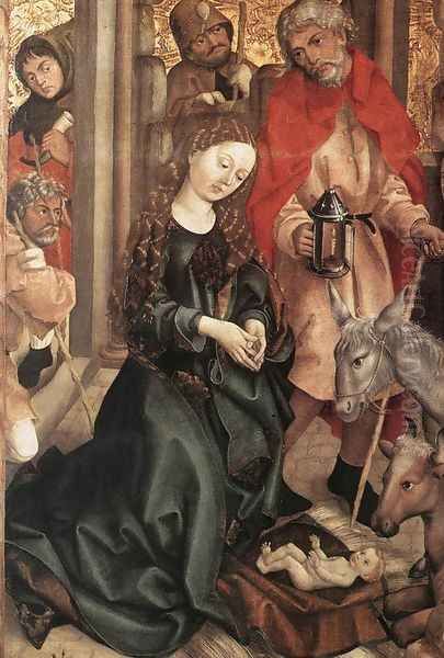 Adoration of the Shepherds 1470-80 Oil Painting by German Unknown Masters