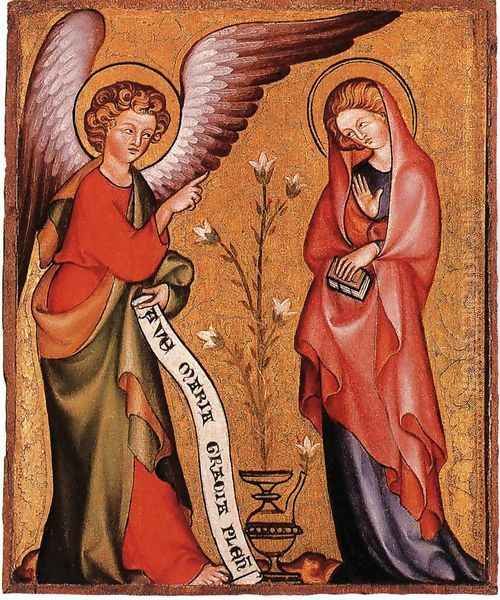 The Annunciation c. 1330 Oil Painting by German Unknown Masters