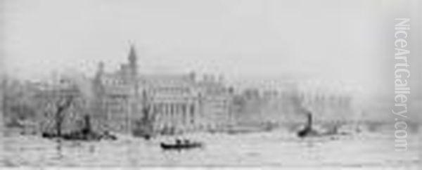 The Thames At Blackfriars by William Lionel Wyllie